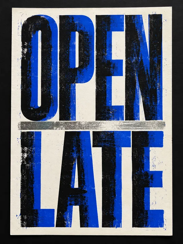Open Late — experimental graphic design by Naityik Singh
