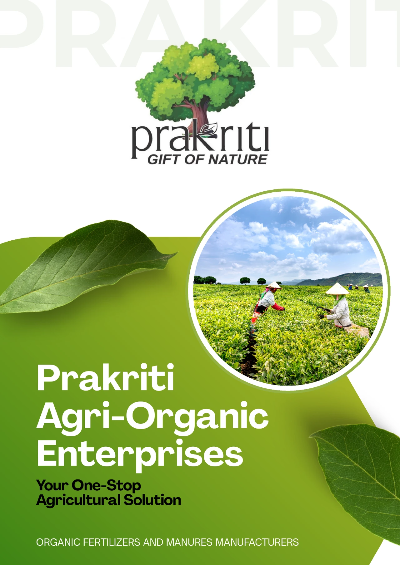 Front cover of the Prakriti Agri-Organic Enterprises catalogue.